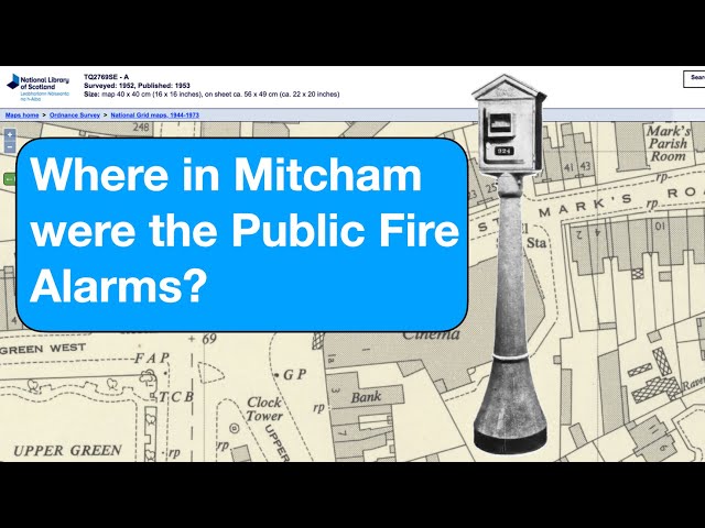 Where in Mitcham were the Public Fire Alarms?