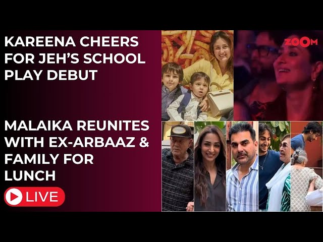 Bollywood News LIVE: Kareena CHEERS for Jeh’s school play | Malaika REUNITES with ex-Arbaaz & Family