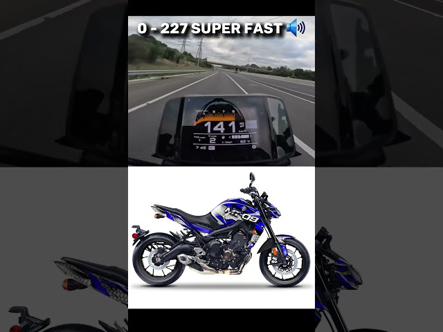 Yamaha MT09 Top Speed | Acceleration 0 to 227 ☠️