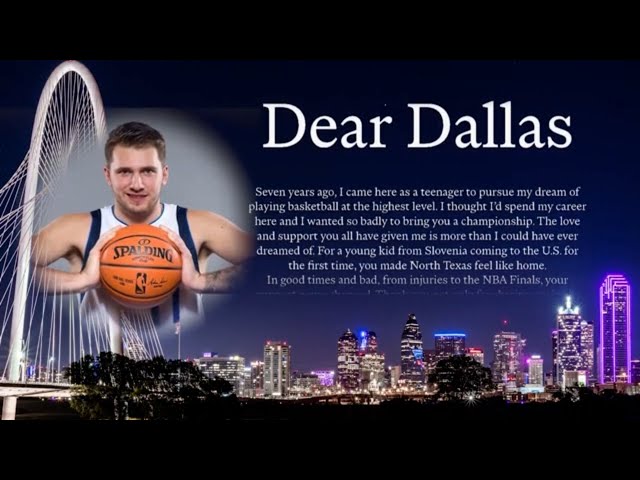 'Dear Dallas' | Luka Doncic full letter to city of Dallas after trade to Lakers