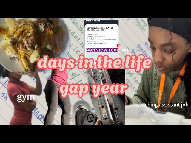 days in the life of a gap year student (studying, gym, teaching assistant job & interview prep)