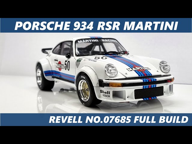 Revell Porsche 934 RSR Martini 1/24 scale 🚀how to🏁 full build 0⃣7⃣6⃣8⃣5⃣ #scalemodeling #Porsche