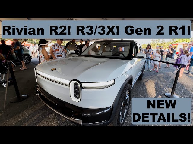 Rivian R2, R3/3X, and gen 2 R1 up close at Rivian's Launch Mode community event in Seattle!