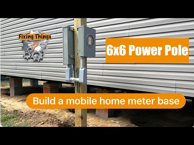 Mobile Home Meter Base electrical service DIY   Step By Step