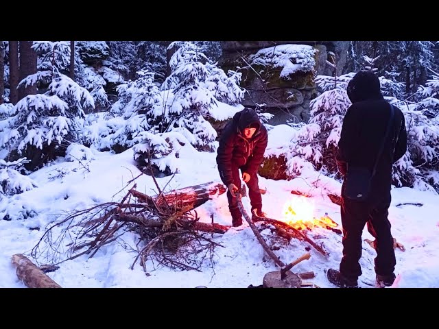 Camping in FREEZING Cold Mountains