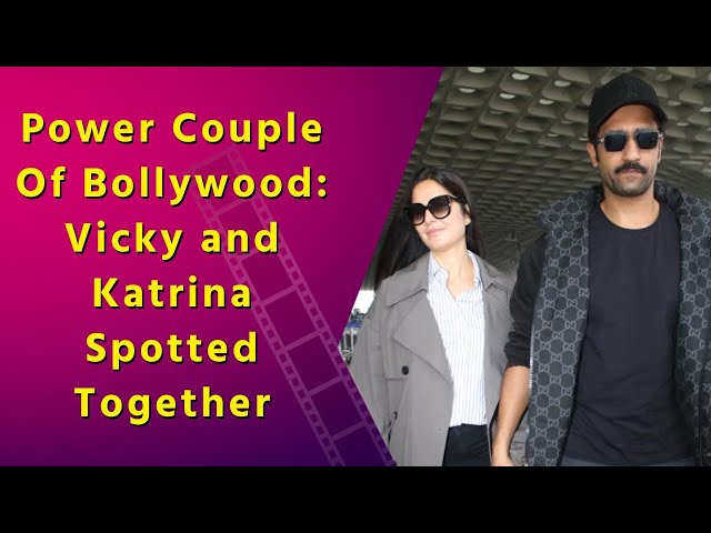 Actor Vicky Kaushal and his wife, actress Katrina Kaif spotted together at the Mumbai airport!