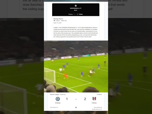 No.2 Rodrigo Muniz Goal ~ Chelsea vs Fulham