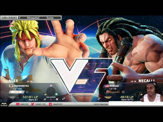 [4/11/16] Street Fighter V Stream: Alex, Zangief, and Ryu (Part 11)