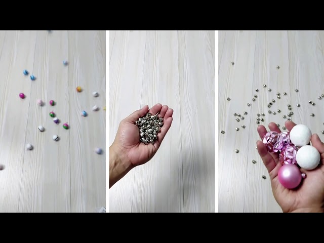 ASMR Video with jingle bells, beads, balls, wooden toys, marble run and other