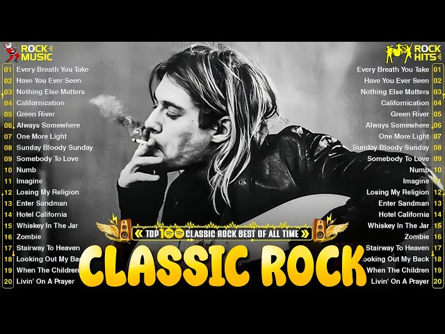 Best Classic Rock Songs 70s 80s 90s - Guns N' Roses, Metallica , ACDC, Queen, Aerosmith, Bon Jovi💥