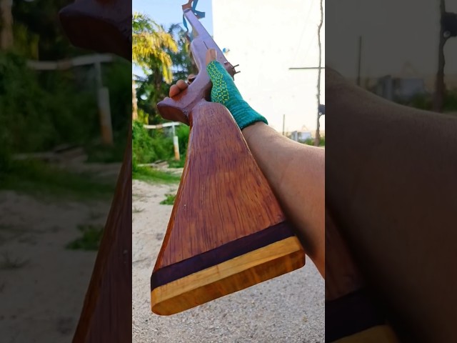 Handmade wooden Slingshot with simple trigger mechanism  #bamboo #craft #wood #diy#shorts