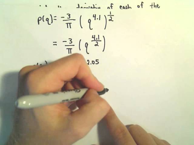 Power Rule and Derivatives, A Basic Example #1