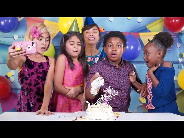 Birthday Party Surprise Uh oh | Funny skit playtime fun