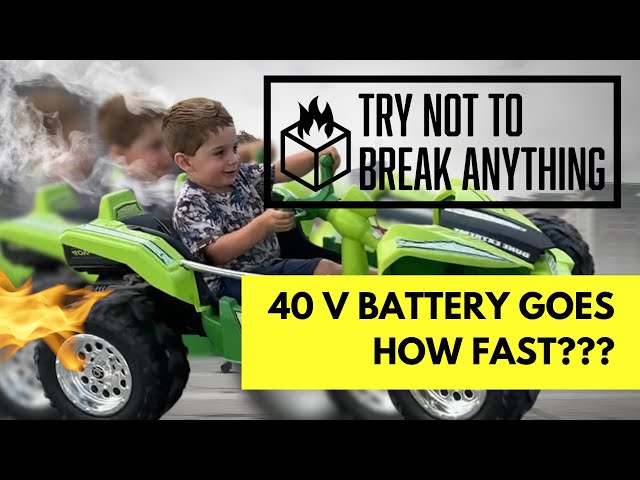 40v Battery in a Powerwheels is absolutely insane!!! (UNCOMFORTBLY FAST!)