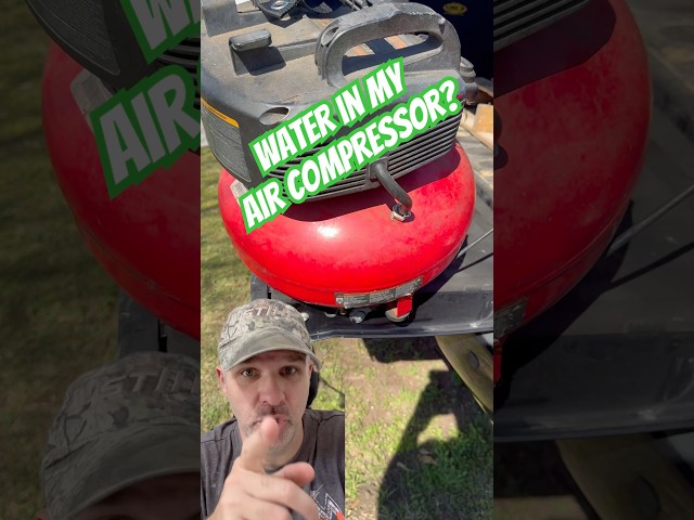 WATER In My Air Compressor?    #tools #mechanic #contractor