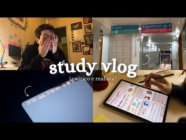 4 horas estudando - um dia antes da prova😭 Study vlog realista!