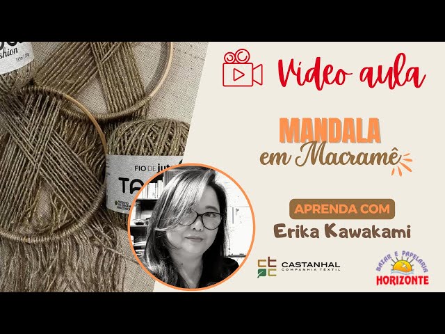 Aula Mandala em Macramê com o Fio de Juta Tapajós Fashion Brilho Prata por Erika Kawakami