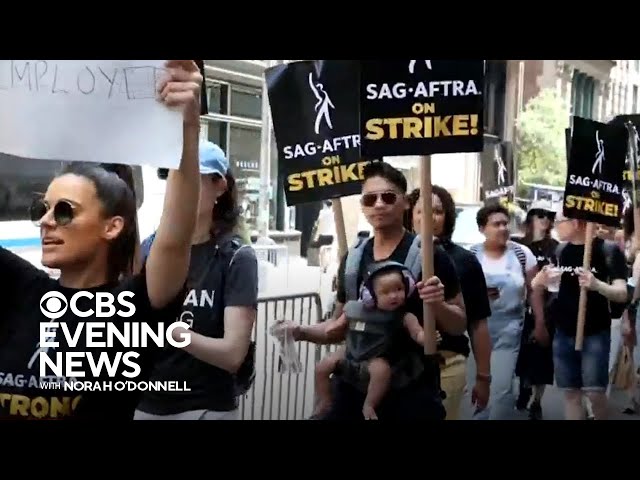 Hollywood actors join writers on the picket lines as SAG-AFTRA strike gets underway