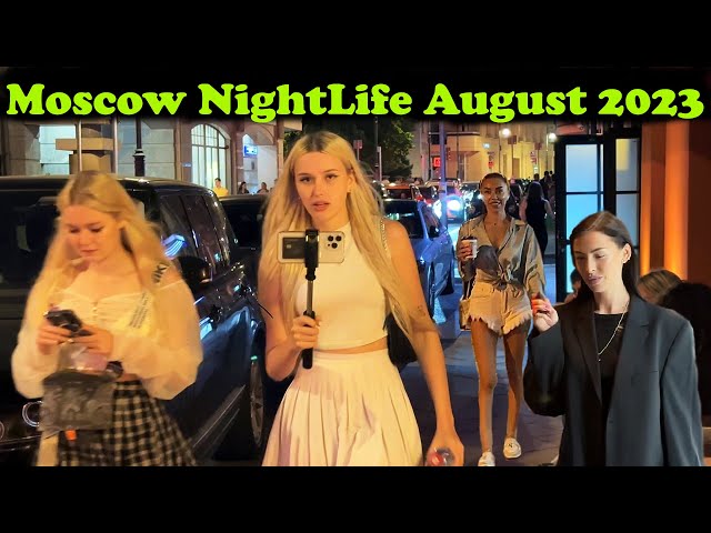 Moscow Nightlife, stylish Russian girls, luxury cars (August, 2023)