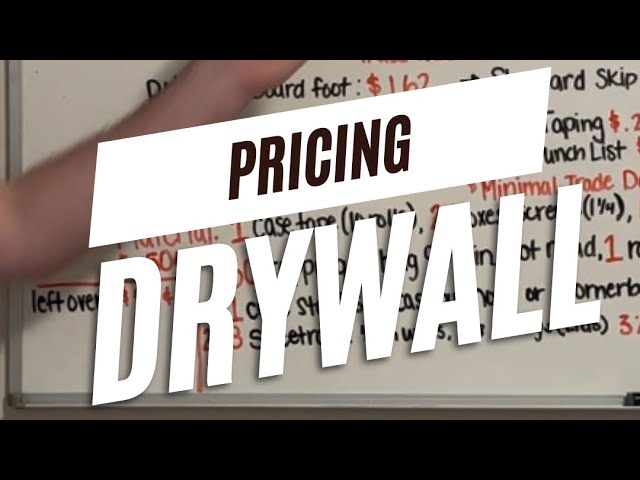 How to price drywall jobs in 2024