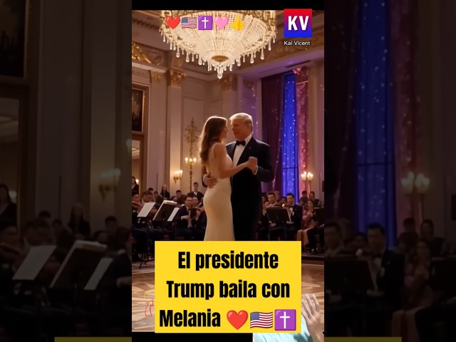 El presidente Trump baila con Melania