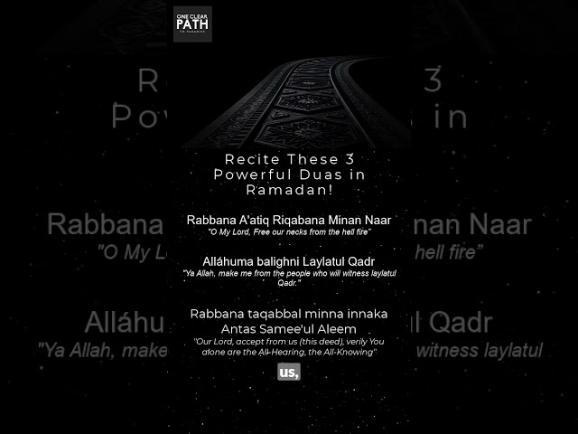 📿 3 Powerful Duas for Ramadan! | Ustadh Mohamad Baajour 🌙 #Shorts