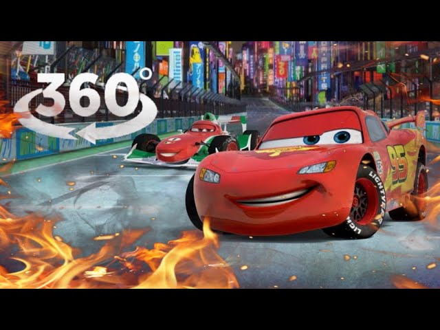 VR 360° Cars 2 - İtaly Race McQueen vs Francesco 1080p HD