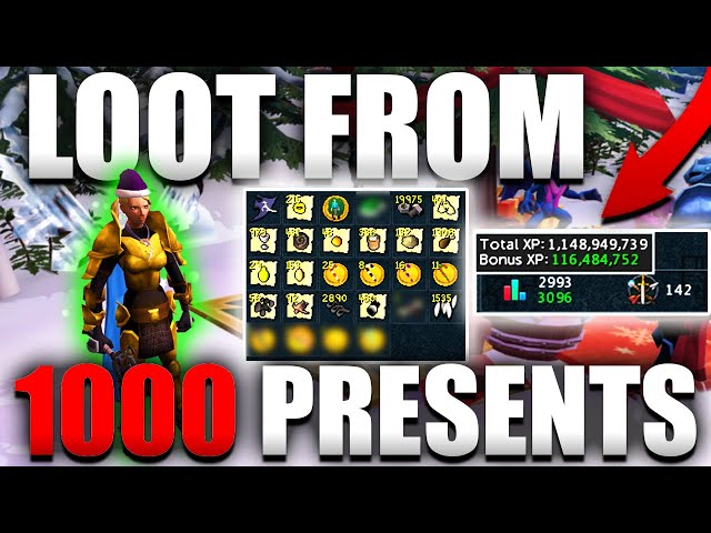 LOOT FROM 1000 CHRISTMAS PRESENTS! Runescape 3 Christmas Event