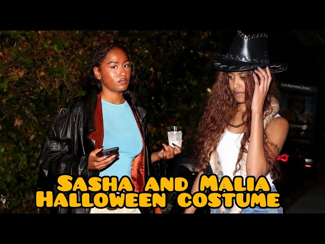 Sasha and Malia Obama ❤️❤️ flaunt in their Halloween costume. #entertainment #trending #halloween