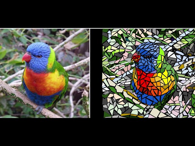 Google Drawing Mosaic - Bird