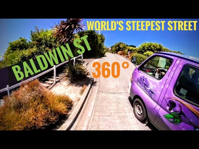 World's Steepest Street - Baldwin Street VR 360 Non-Stop Walk, Dunedin, New Zealand