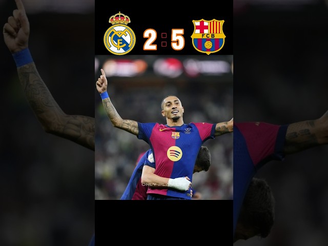 Real Madrid 🆚 FC Barcelona (2-5) #Imaginary #match |highlights #shorts #football #youtube #ronaldo