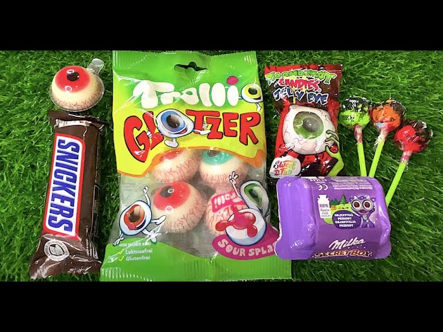 ASMR Most Popular Candys / some lots of colorful rainbow lollipop candy / unpacking chocolate wala