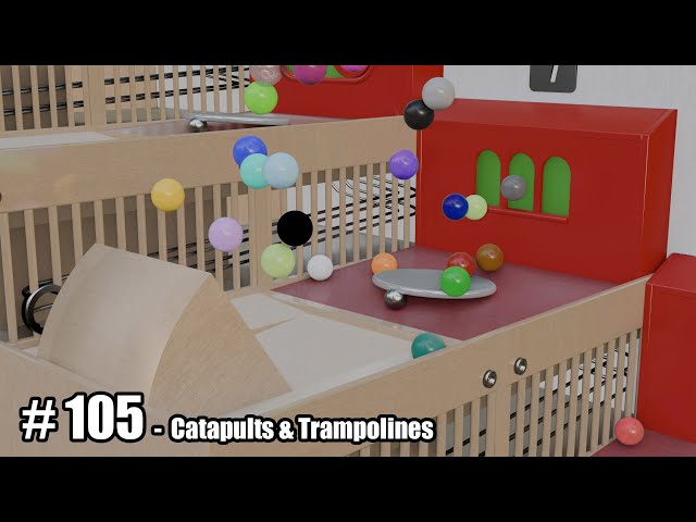 Catapults & Trampolines - 3D Marble Race