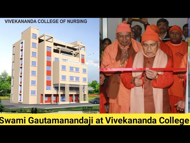 Vivekanand College and school of nursing Lucknow foundation stone laid bySwami Gautamananda(10-2-25)