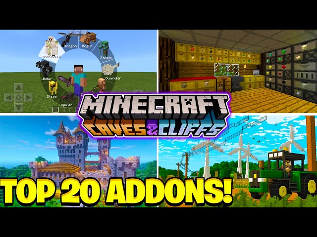 🔥 TOP 20 MELHORES ADDONS PARA SEU MINECRAFT BEDROCK 1.17! (MCPE/MINECRAFT PE)! PART 2!