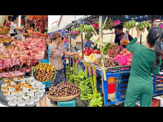 The Bustling Urban Morning Market in Town- Friendly, Simple, Affordable, Hardworking, Varied Food