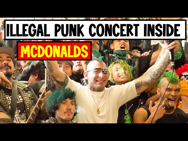 Knuckleheadz VS McDonalds - ILLEGAL PUNK SHOW INSIDE MCDONALDS