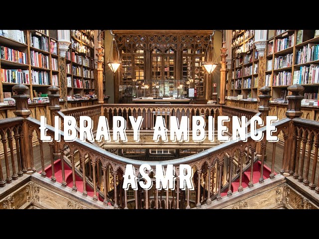 Library Ambience ASMR Sounds 📚 Real Library Study Session ASMR Ambience