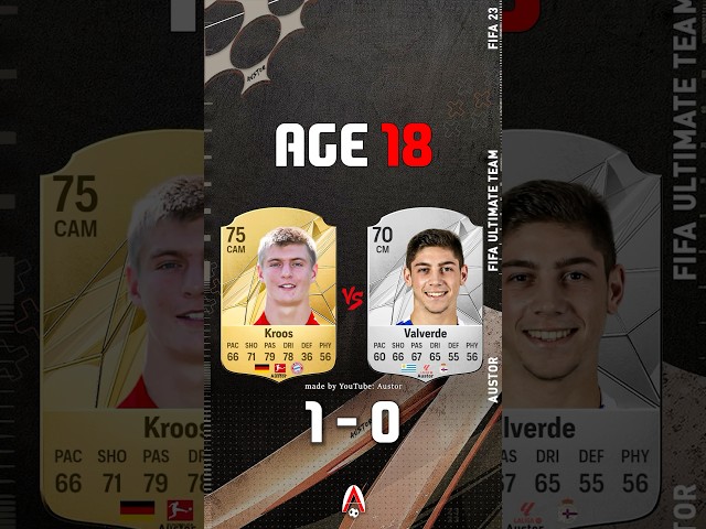 Kroos VS Valverde FIFA EVOLUTION AGE 18 - 25! #fc25 #fifa #cardfifa #shorts #austor