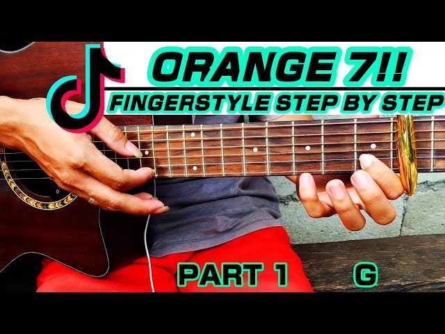 (7!!) Orange - Your Lie in april (Guitar Fingerstyle) Step by Step + Chords