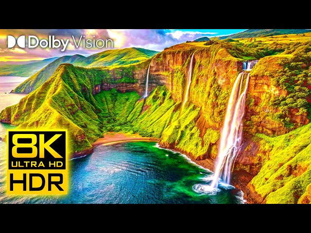 8K VIDEO ULTRA HD Dolby Vision HDR - Calming Music with Breathtaking Landscapes #BGM