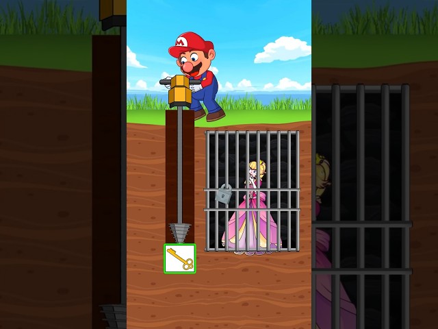 Mario's Race Against Time: Unlock the Jail and Save the Princess Peach!