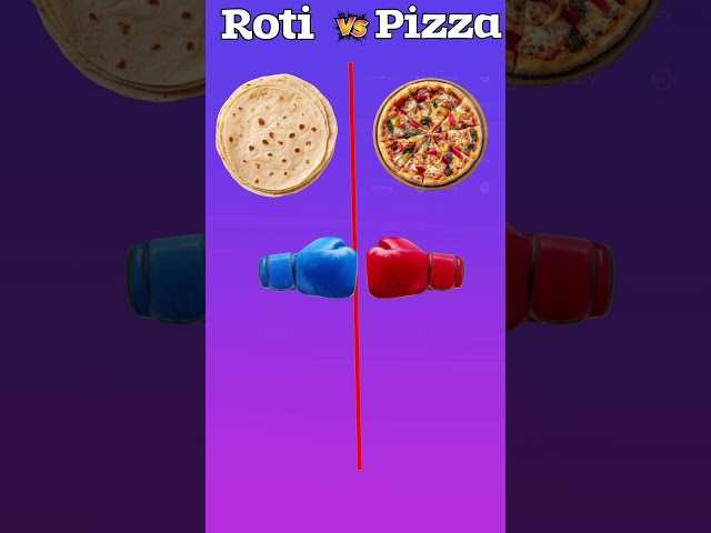 Roti vs Pizza #facts #pizza #food #emojichallenge #riddles