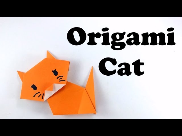 Cute and Easy Origami Cat - Tutorial for Beginners #origami animal - DIY - Paper Cat