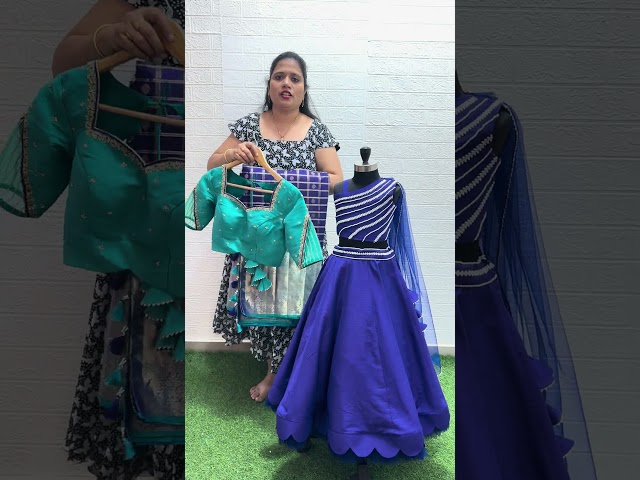 Mother-daughter customized duo | SS Queens Wardrobe | #royalbluesaree #indowestern #ethnicwear #duo