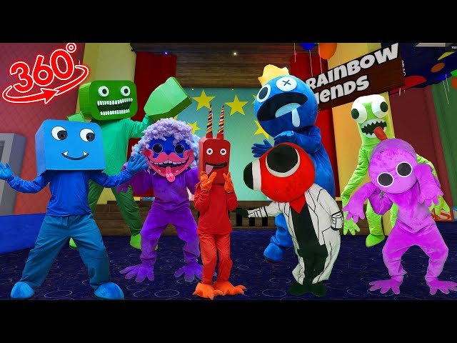 VR 360° NEW Rainbow Friends VS Garten of Banban VS Poppy Playtime In Real Life  🎶 (Rainbow Friends)