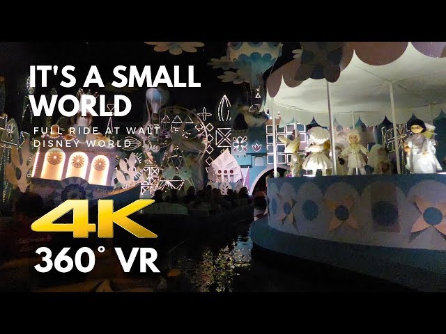 It's a Small World 4K 360° VR FULL RIDE Magic Kingdom Walt Disney World