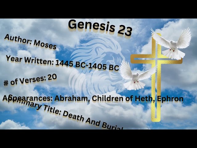 Genesis 23:1-20 KJV Audio Bible