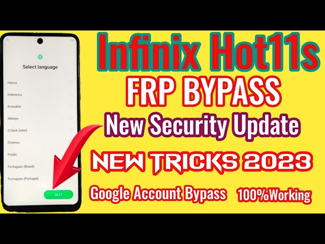 Infinix Hot11s(X6812)Frp bypass|| New Tricks|| Google account bypass||without Pc 2023